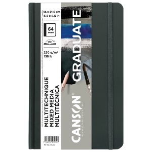 Canson Graduate Mixed Media Book 135lb 5.5"x8.5" Grey