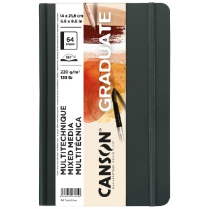 Canson Graduate Mixed Media Book 135lb 5.5"x8.5" Natural