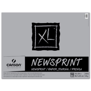 Canson Biggie Jr. Newsprint Paper Pad 18" x 24" (50 Sheets)