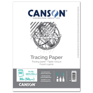 Canson Artist Series Tracing Paper Pad 50 Sheets 9"x12"