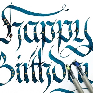 Gothic Fraktur with Pilot Parallel Pens and Dang Pham 8/2