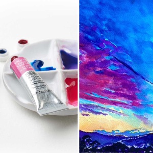 Paint Clouds in Watercolor with Winsor and Newton 7/27