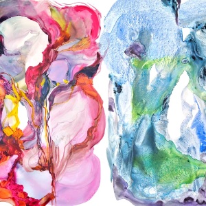 Abstract Watercolor on Yupo 2/7