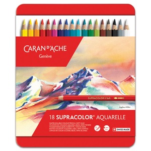 Caran d'Ache Supracolor Soft Aquarelle Color Pencil 18 Set