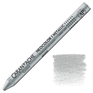 Caran d'Ache Neocolor I Permanent Wax Pastel Metallic Silver