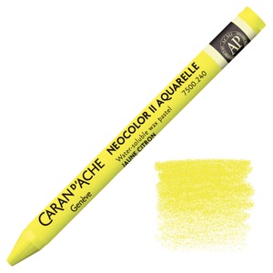 Caran d'Ache Neocolor II Water Soluble Wax Pastel Lemon Yellow