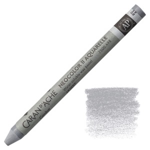 Caran d'Ache Neocolor II Water Soluble Wax Pastel Metallic Silver