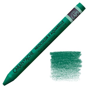Caran d'Ache Neocolor II Water Soluble Wax Pastel Phthalocyanine Green