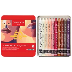 Caran d'Ache Neocolor II Anniversary Water Soluble Pastel 10 Set Portrait