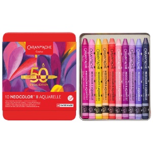 Caran d'Ache Neocolor II Anniversary Water Soluble Pastel 10 Set Pop