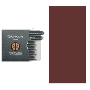 Caran d'Ache Chromatics Fountain Pen Ink Cartridge 6 Pack Organic Brown
