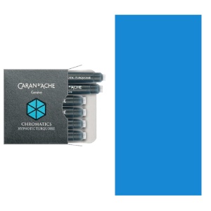 Caran d'Ache Chromatics Fountain Pen Ink Cartridge 6 Pack Hypnotic Turquoise