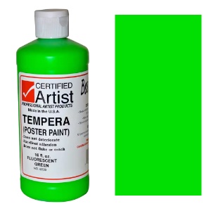 Bestemp Liquid Tempera (Poster Paint) 16 oz. - Fluorescent Green