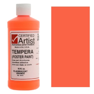 Bestemp Liquid Tempera (Poster Paint) 16 oz. - Fluorescent Orange
