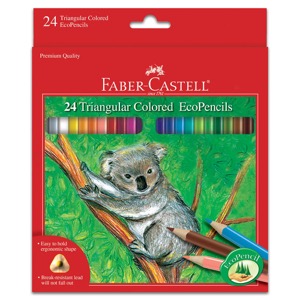 Faber-Castell Triangular Colored EcoPencils 24 Set