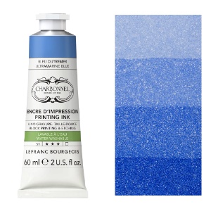 Charbonnel Water Washable Printing Ink 60ml Ultramarine Blue