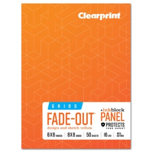 Clearprint Fade-Out Design Vellum 1000H-8x8 Grid Field Book 6"x8"