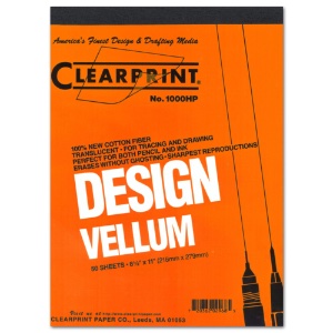 Clearprint Design Vellum 1000H Pad 8.5"x11"