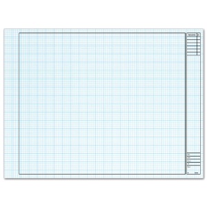 Clearprint 1000H Vellum Sheet Arch Title 8x8 Grid 18x24