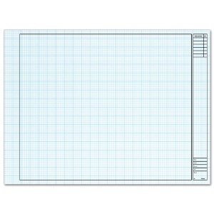 Clearprint 1000H Vellum Architect Title Block 8x8 Grid Sheet 18"x24"