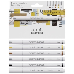 Copic Acrea Water-Based Pigment Paint Marker 6 Set Essential