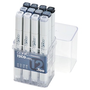 Copic Classic Marker 12 Set Cool Gray