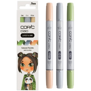 Copic Ciao Alcohol Ink Marker Layer & Mix 3 Set Natural Palette