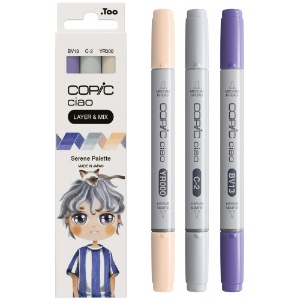 Copic Ciao Alcohol Ink Marker Layer & Mix 3 Set Serene Palette