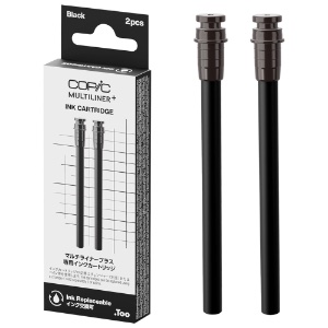 Copic Multiliner+ Plus Pigment Pen Ink Refill 2 Pack Black