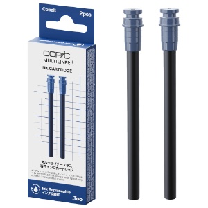 Copic Multiliner+ Plus Pigment Pen Ink Refill 2 Pack Cobalt