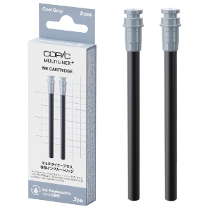 Copic Multiliner+ Plus Pigment Pen Ink Refill 2 Pack Cool Gray