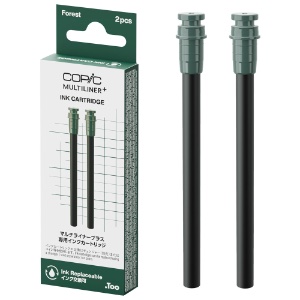 Copic Multiliner+ Plus Pigment Pen Ink Refill 2 Pack Forest