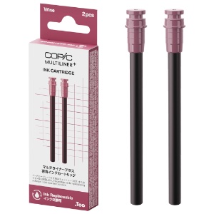 Copic Multiliner+ Plus Pigment Pen Ink Refill 2 Pack Wine