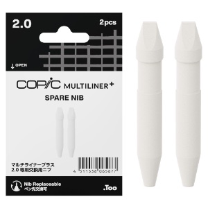 Copic Multiliner+ Plus Pigment Ink Pen Nib 2 Pack 2.0mm