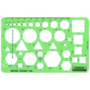 Rapidesign Metric Pocket Pal Template R-2050