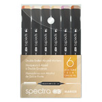 Chartpak Spectra AD Twin Tip Alcohol Marker 6 Set Skin Tone