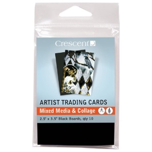 Crescent Artist Trading Cards 10pk Mixed Media Black Boards