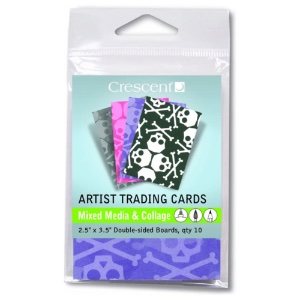 Crescent Artist Trading Cards 10pk Mixed Media Boards Skulls