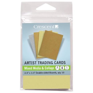 Crescent Artist Trading Cards 10pk Mixed Media Boards Metallic