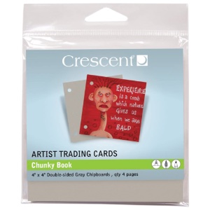 Crescent Artist Trading Cards 4pk Chunky Book Gray Boards