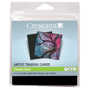 Crescent Artist Trading Cards 4pk Chunky Book Black Boards