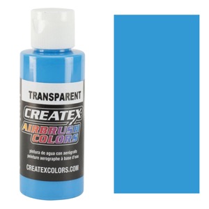 Createx Airbrush Color 2oz - Transparent Caribbean Blue
