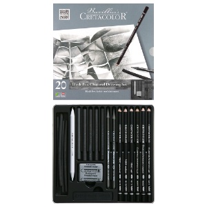Cretacolor Charcoal Drawing 20 Set Black Box