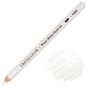 Cretacolor Mega White Oil Chalk Pencil Soft