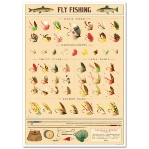 Cavallini Vintage Poster 20"x28" Fly Fishing