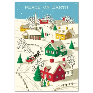 Cavallini Vintage Holiday Poster Paper 20"x28" Peace On Earth
