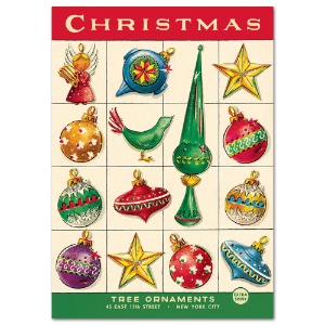 Cavallini Vintage Poster Paper 20"x28" Tree Ornaments