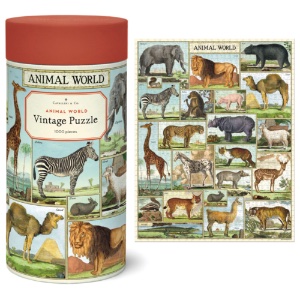 Cavallini Vintage Puzzle 1000 Piece Animal World