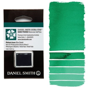 Daniel Smith Extra Fine Watercolor Half Pan Phthalo Green (Blue Shade)