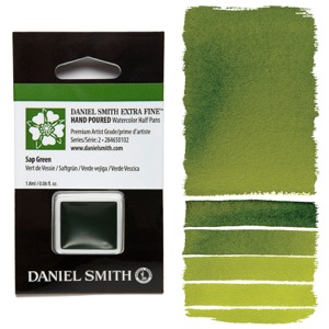 Daniel Smith Extra Fine Watercolor Half Pan Sap Green
